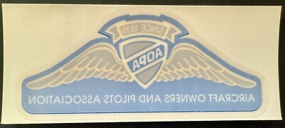 AOPA Aircraft Owners & Pilots Association Decal Sticker Inside