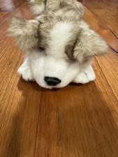 Folkmanis Realistic Grey White Wolf Plush Full Body Hand Puppet 2898 With Tags