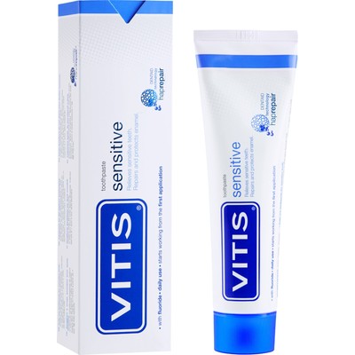VITIS sensitive Zahnpasta, repariert und schützt den Zahnschmelz, 100 ml