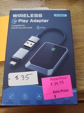 Wireless Car Play Adaptor, compatible for cars with wired carplay only