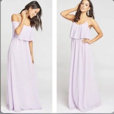 Show Me Your Mumu Caitlin Ruffle Maxi Dress-Lavender