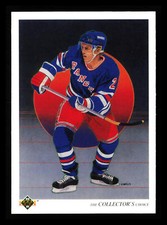 Brian Leetch 1990-91 Upper Deck Hockey NHL #315a New York Rangers