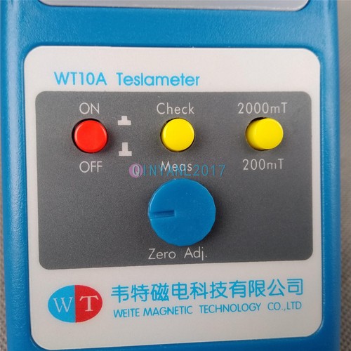 NEUF WT10A LCD Tesla Compteur Gaussmètre Surface Testeur de Champ Magnétique + Fonction Ns - Photo 3/6