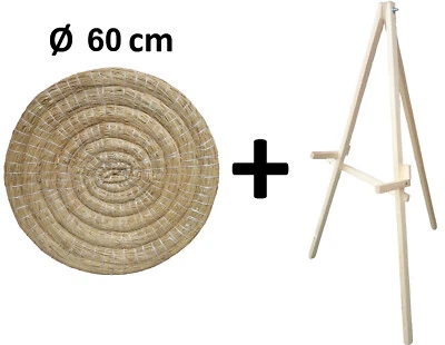 Cible de tir à l'arc de paille Ø 60 cm + Stand - Photo 1/4