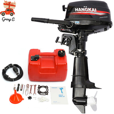 HANGKAI 6.5 HP 4 Stroke Outboard Motor Fishing Boat Engine Water Cooling CDI