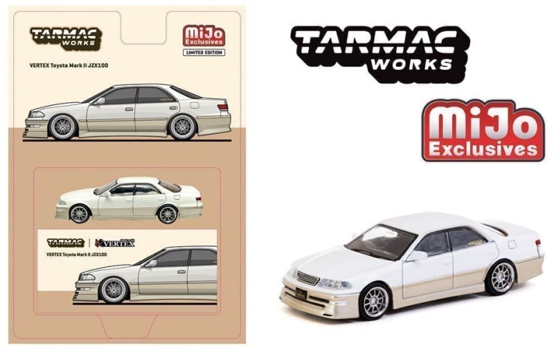 東京オートサロン ターマックワークス Toyota Mark II JZX100 Tarmac Works 1/64 VERTEX Toyota Mark II JZX100 Light Green