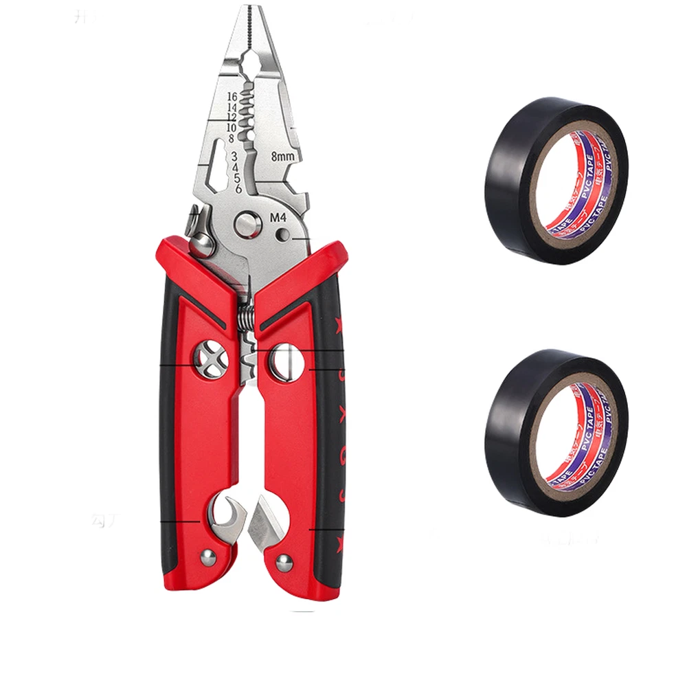 Multi Tool Wire Stripper Cutter Pliers 18 in 1 with Crimper and Wrench Features