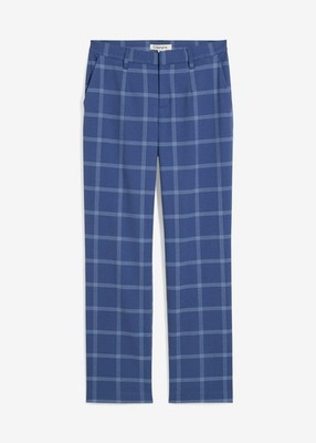 Karierte Chinohose Gr. 36 Hellblau Damen Hose Freizeit-Pants Neu