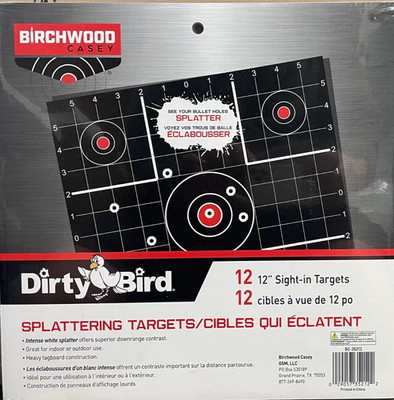 Birchwood Casey Dirty Bird 12'' Sight-In Targets 48 Pack