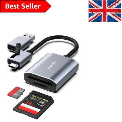 Plug & Play Multifunktions-Kartenleser - USB Typ-C/Typ-A mit zwei Steckplätzen