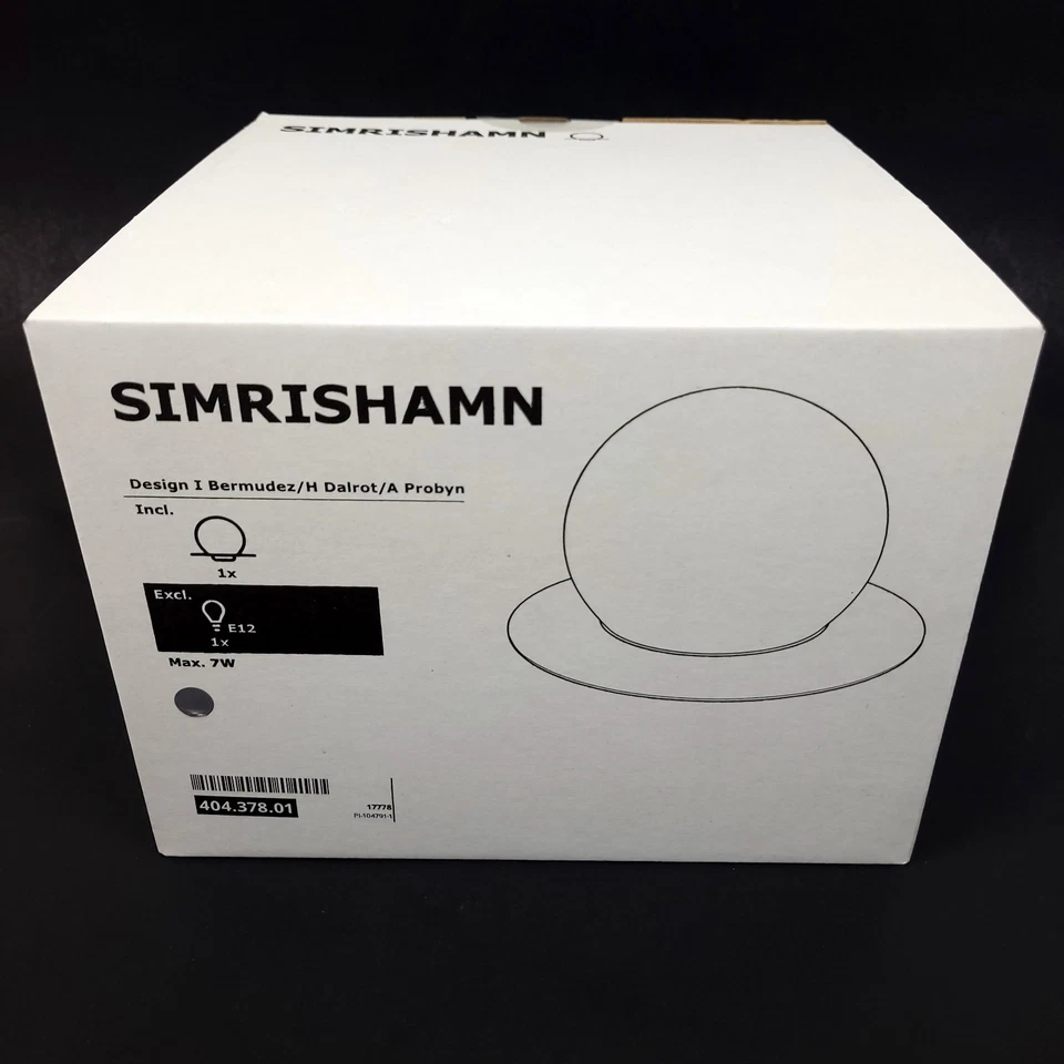 Ikea SIMRISHAMN Table Wall Lamp Chrome Plated Opal Glass 6" 404.378.01 New - Image 2 of 4