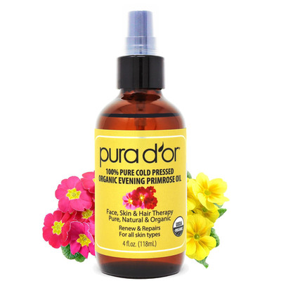 Organic Evening Primrose Oil (4Oz) 100% Pure Cold Pressed W/Natural Essential Fa