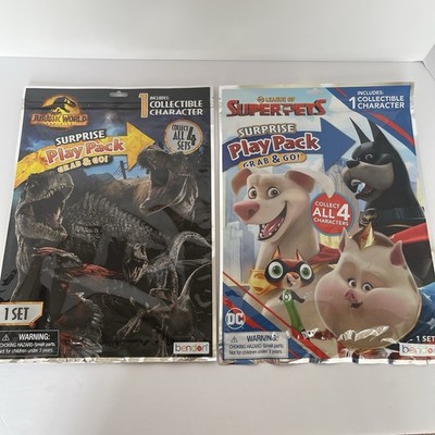 2-Pack Bendon Surprise Play Packs Jurassic World & DC League of Superpets New