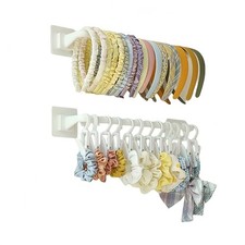 2 Pcs Headband Holder,Wall-Mounted Scrunchie Holder and Hair Tie