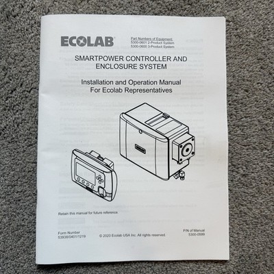 Ecolab SmartPower Controller System 5300-0601 SMT PWR 2 Product New Open Box