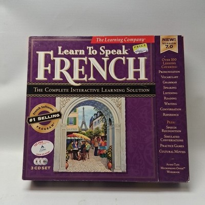 The Learning Company Learn to Speak French 7.0 3 CD Set  Big Box 