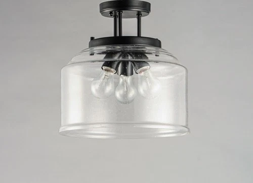 Maxim 12271CD Acadia 3 Light 13"W Semi-Flush Drum Ceiling Fixture - Heritage - Picture 12 of 12