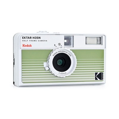 Kodak Ektar H35N 35mm Half Frame Striped Film Camera (Green)