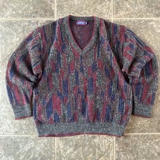 Vintage Made In The USA Sweater, Red And Men  s Large