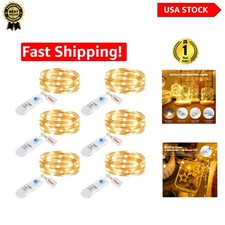 Warm White 7ft Fairy Lights - 20 LED Battery Operated String Lights with Timer