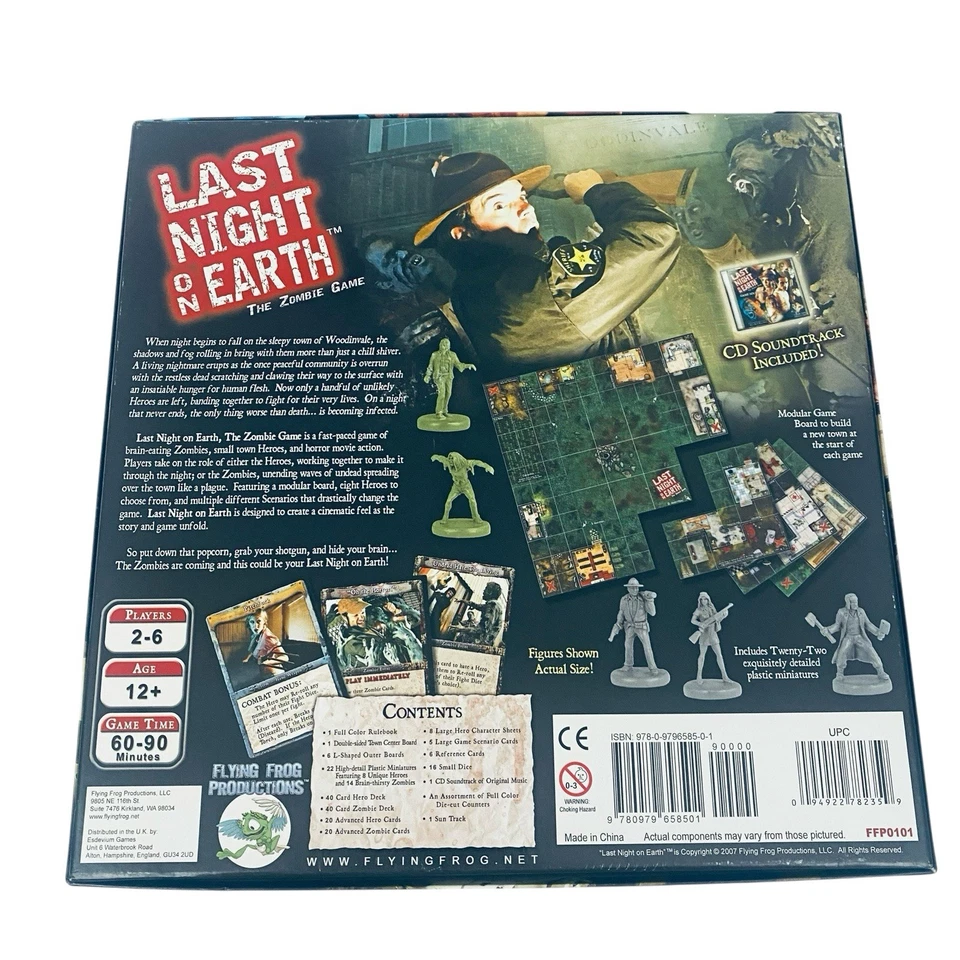 Last Night On Earth The Zombie Horror Board Game Flying Frog Open Box COMPLETE - Image 4 of 4