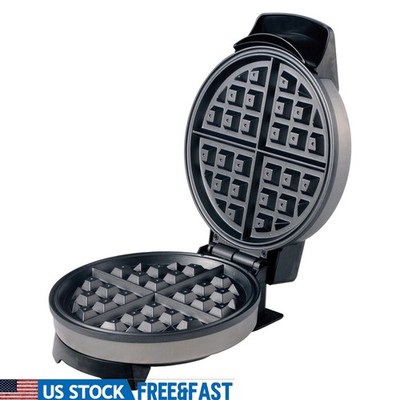 Nonstick Belgian Waffle Maker 1000W Adjustable Temp Cool Touch Compact Storage