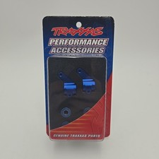 Traxxas 3636A Blue Alum Front Steering Blocks Rustler Slash 2WD Stampede Bandit