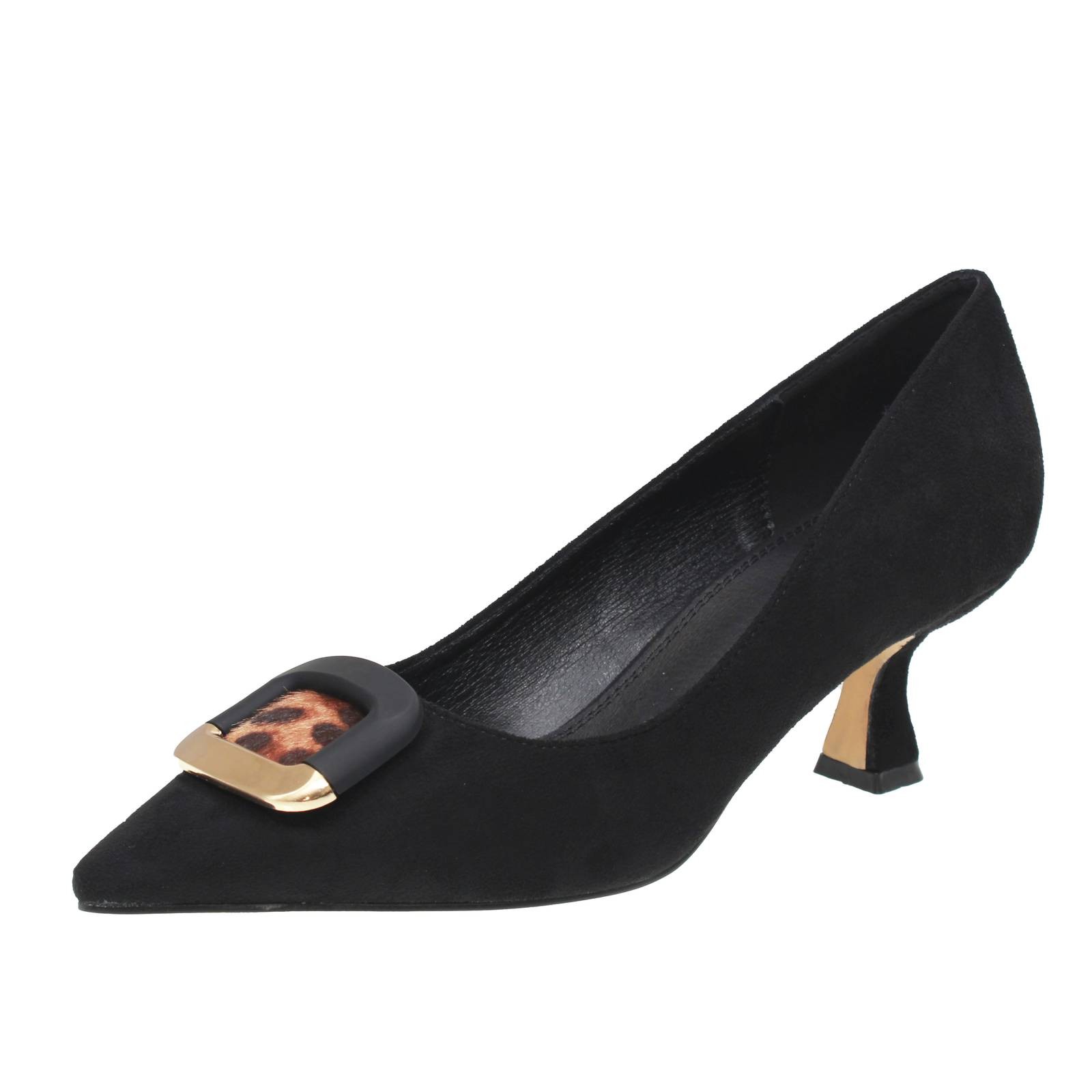 Gold - Gold Stoff Pumps mit mittlerem Absatz schwarz - Größe 36 [22,7 cm] Damen