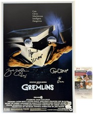 Howie Mandel, Joe Dante, & Zach Galligan signed 12x18 Poster Gizmo, Director, Bi