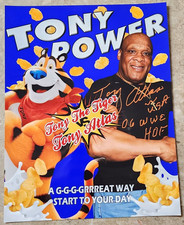 Tony Atlas SIGNED Wrestling Photo w/ HOF Inscription 11x14 - WWE WWF WCW