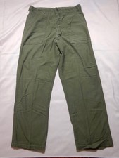 Vintage 1962 OG-107 Button Fly Cotton Sateen Fatigue Pants Tag Size LARGE
