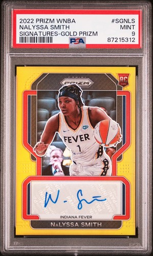 2022 Panini Prizm WNBA #SG-NLS NaLyssa Smith Signatures AUTO Gold /10 PSA 9