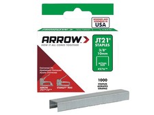 Arrow - JT21 T27 Staples 10mm (3/8in) (Box 1000) 0.0059 per staple