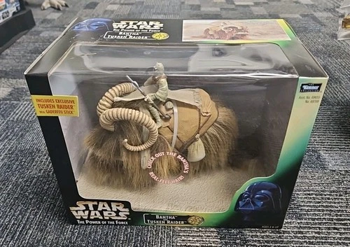 1998 Star Wars The Power Of The Force POTF Bantha & Tusken Raider Set