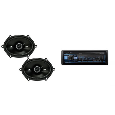 Alpine UTE-83BT Bluetooth Receiver & Kicker DSC 5x7'' / 6x8'' Speakers