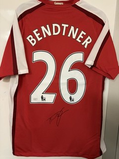 Signed Nicklas Bendtner Arsenal Jersey with Coa