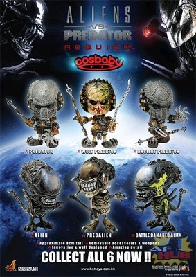 【4種セット】おまけ有りALIENSvsPREDATOR MINICOSBABY Hot Toys Alien Vs Predator AVP Requiem Mini Cosbaby Alien Mini