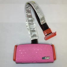 Mifold Grab-And-Go Compact Car Booster Portable Traveling Seat Pink