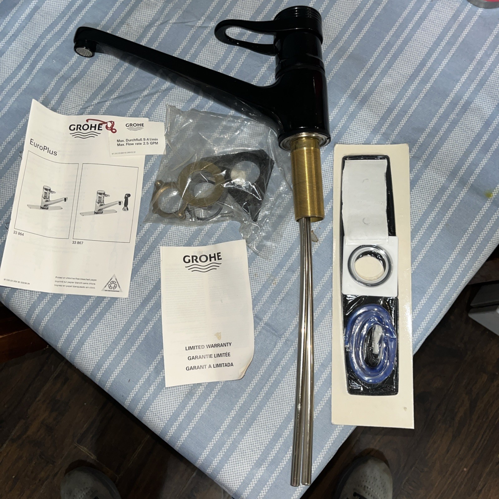 Grohe 33864 Europlus Black,kitchen Faucet No Sprayer  Real Deal Made In Germany
