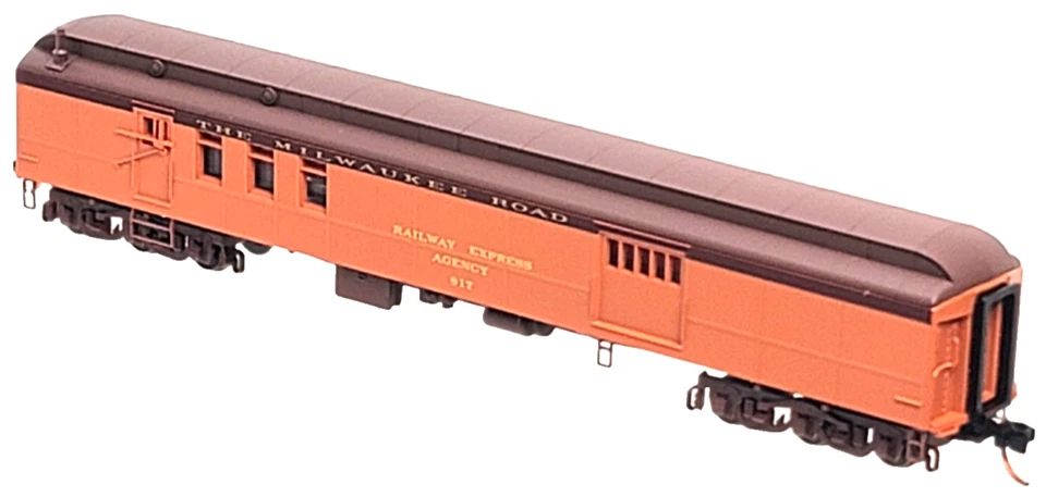 Z MTL 148 00 120 70’ LT WT Smoothside Milwaukee Rd  Baggage Car #817 MTL cplrs - Image 4 of 4