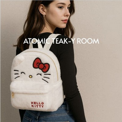 Hello Kitty Fluffy White Backpack Accessory Innovations Company Sanrio Hello Kitty 16 Inch  main image 4