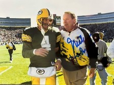 MIKE HOLMGREN GREEN BAY PACKERS SIGNED AUTOGRAPHED 5x7 BRETT FAVRE #2