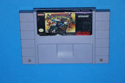 SUPER NINTENDO SNES SUNSET RIDERS GAME CARTRIDGE CLEAN PINS PLAY TESTED