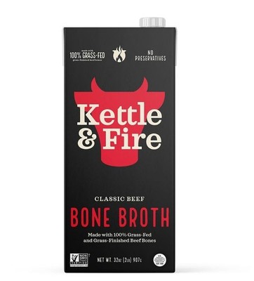 Kettle Fire Classic Beef Bone Broth Shelf-Stable 32 oz