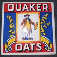 Vintage Quaker Oats Tile Trivet 1983