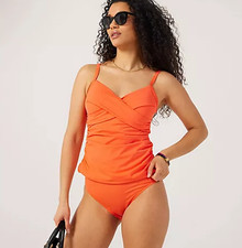 Ruth Langsford Holiday Shop Tankini Set Size 20 coral new tags