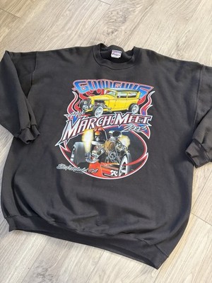 Vintage 2003 Y2K Mens Racing  2XL Goodguys March Meet Sweatshirt Hot Rods