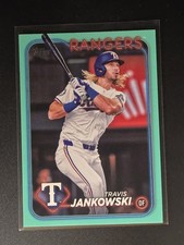 2024 Topps Update #US190 Travis Jankowski Aqua Card Texas Rangers