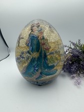 Asian Style Crackle Glaze Decorative Egg Geis...