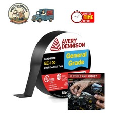 Listed Insulating Vinyl Tape,  in x 66 ft, Heavy-Duty Electrical Black Tape